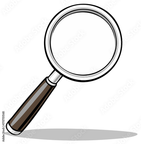 Magnifying Glass Illustration Detective Search Tool Investigate Finding Discovery Object Icon