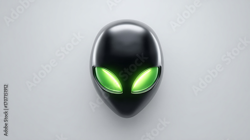 black alien isolated on white 