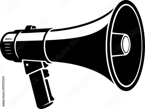 megaphone silhouette vector illustration