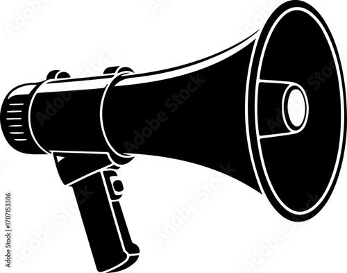 megaphone silhouette vector illustration