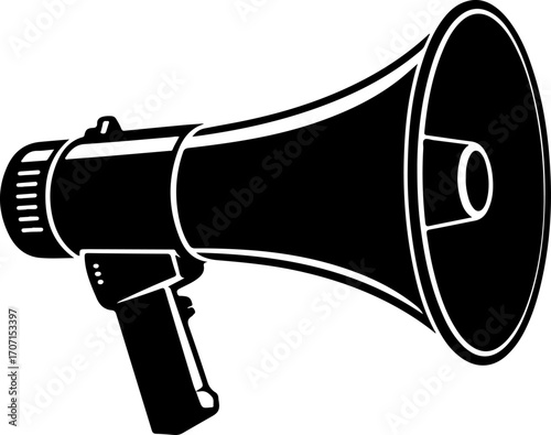 megaphone silhouette vector illustration