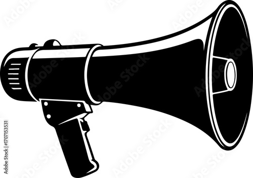 megaphone silhouette vector illustration