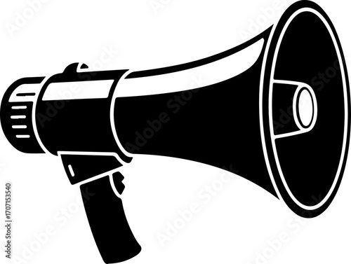 megaphone silhouette vector illustration