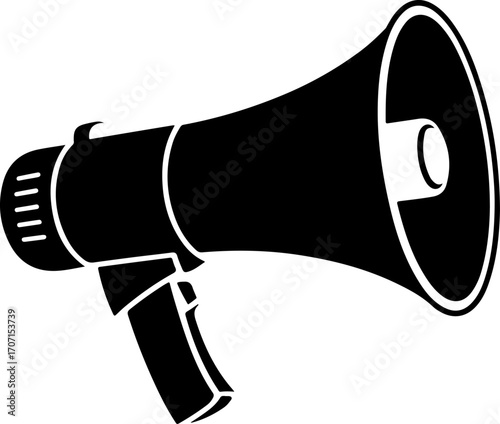 megaphone silhouette vector illustration