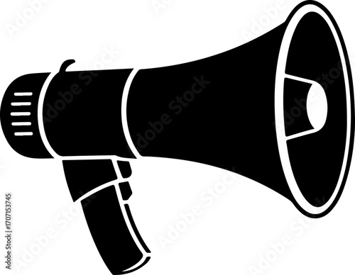 megaphone silhouette vector illustration