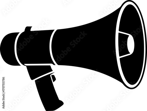 megaphone silhouette vector illustration