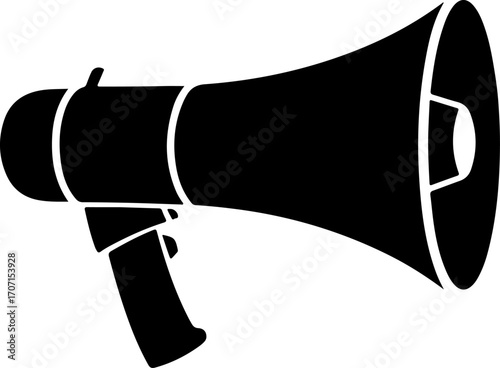 megaphone silhouette vector illustration