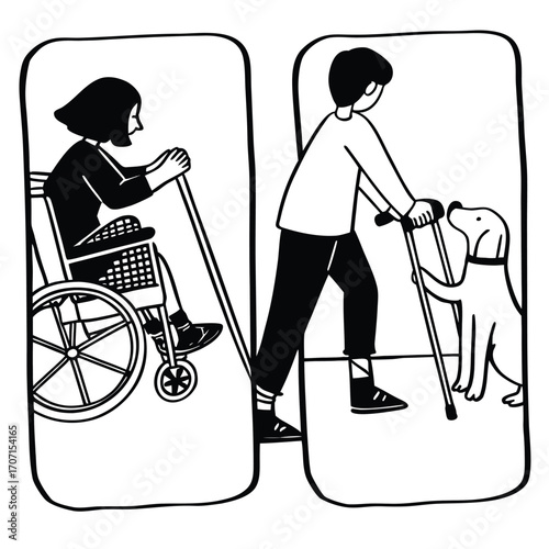 Set of Minimalist Accessibility & Disability Awareness Icons