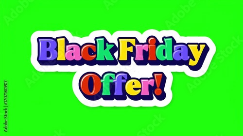 Black friday sale video with green screen effect