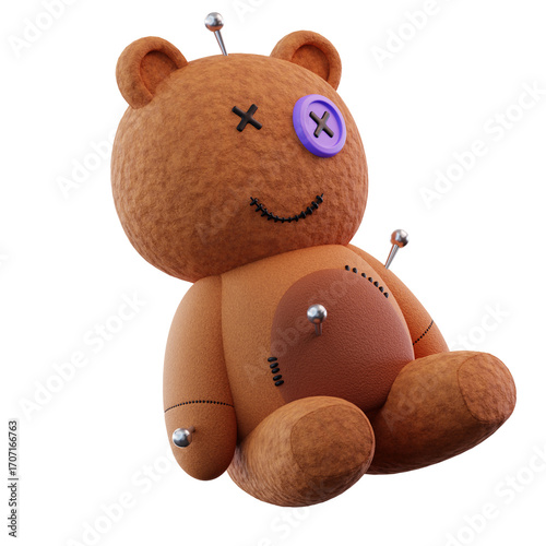 3D Illustration Voodoo Doll
