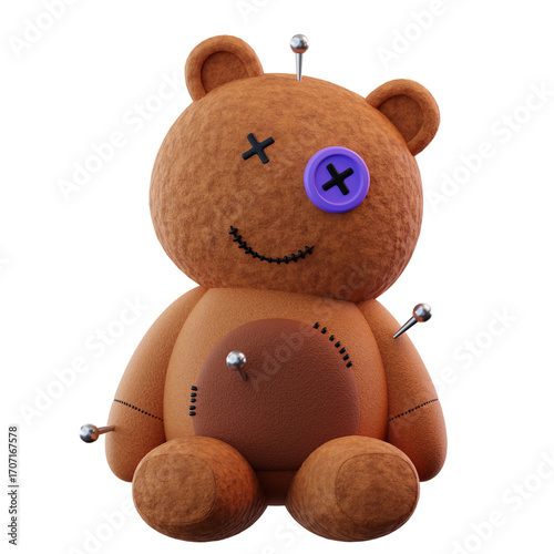 3D Illustration Voodoo Doll