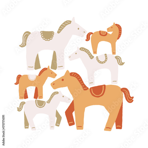 かわいい馬のイラスト
