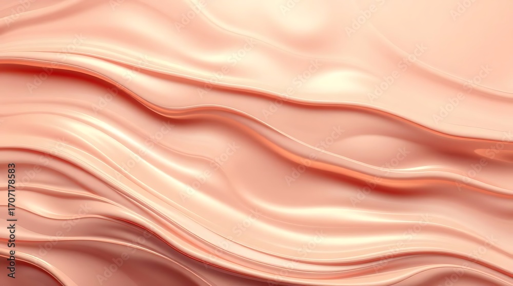 Fototapeta premium 3d illustration of pink silk background with some smooth lines in it.