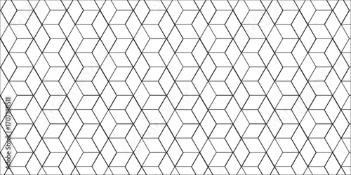 White hexagon cubic modeling cubes Illustration decoration seamless white material pattern square design.	