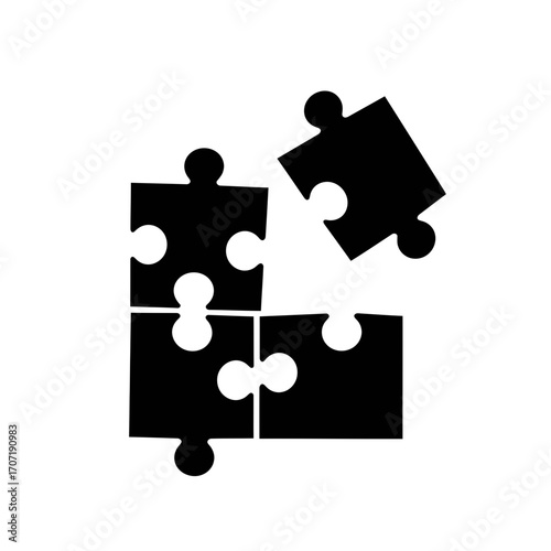 puzzle, icon, vector, pieces, jigsaw, silhouette, game, strategy, logic, solution, problem, outline, clipart, illustration, challenge, mind, fit, connection, thinking, part, match, teamwork, assembly,