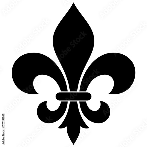 fleurdelis, icon, vector, symbol, silhouette, emblem, royal, vintage, design, heraldic, decorative, classic, traditional, french, medieval, nobility, crest, insignia, outline, graphic, illustration, e