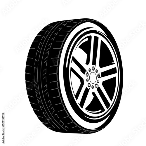 tire, wheel, icon, vector, rim, car, vehicle, auto, transportation, rubber, silhouette, outline, graphic, design, illustration, automotive, traction, tread, black, round, tool, part, motion, garage, s