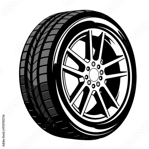 tire, wheel, icon, vector, rim, car, vehicle, auto, transportation, rubber, silhouette, outline, graphic, design, illustration, automotive, traction, tread, black, round, tool, part, motion, garage, s