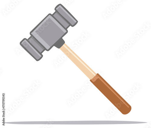 Gavel Symbol of Law Justice Legal Action Court Decision Cartoon Vector Illustration
