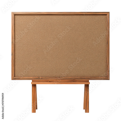 Wooden cork board on stand (1)