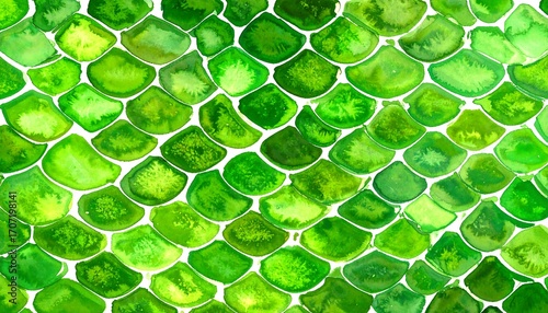 Vivid green snake skin pattern