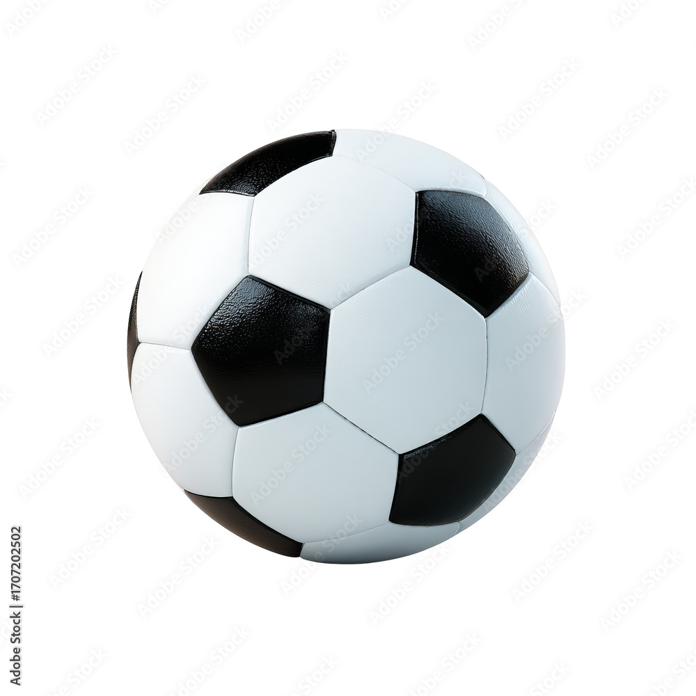 Fototapeta premium Soccer ball, white and black panels (2)