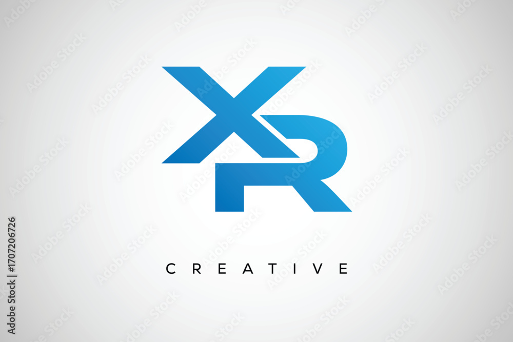Fototapeta premium XR Creative Monogram Letter mark Logo – Modern Branding Design & Business Identity