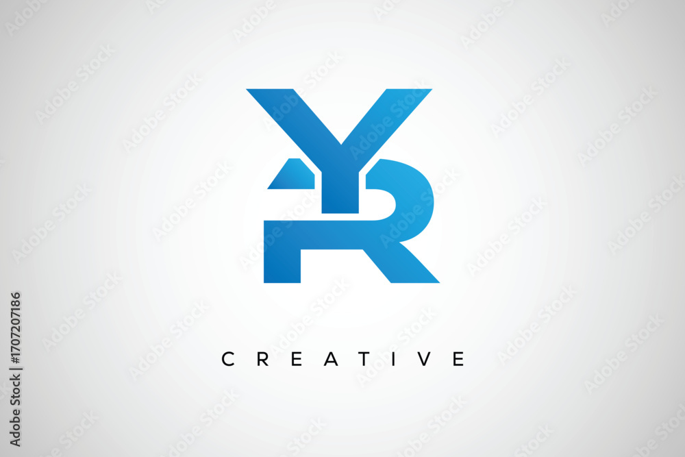Obraz premium YR Creative Monogram Letter mark Logo – Modern Branding Design & Business Identity