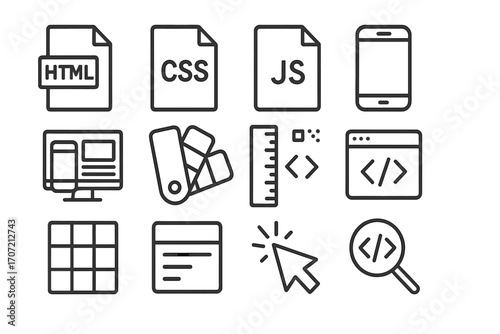 Js script html file vector dropdown icon color end cursor flat front
