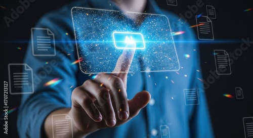 Glowing circuit and fingertip touch that expresses artificial intelligence networks