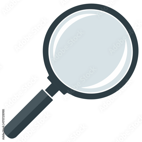 Magnifying Glass Isolated, Tool for Investigation, Clear View and Detailed Examination on White Background
