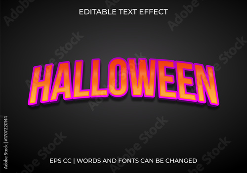 Halloween 3D Text Effect, Editable Typography Style
