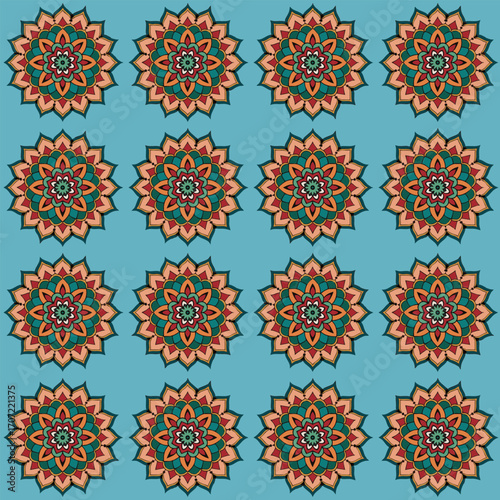 seamless pattern in the traditional style of the hungarian embroidery.