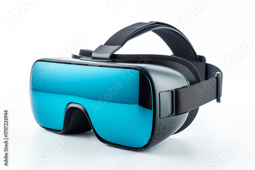 A VR headset isolated on a white background.