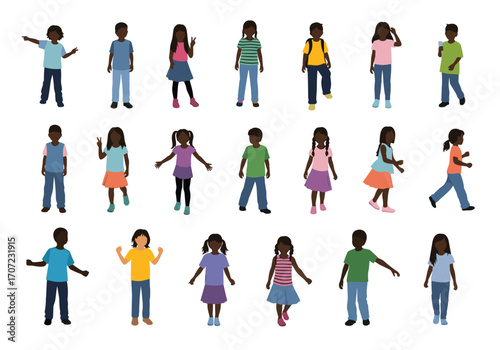 A collection of diverse children in various poses and outfits.