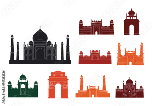 A Collection of Iconic Indian Monuments and Landmarks.