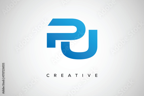 PU Creative Monogram Letter mark Logo – Modern Branding Design & Business Identity