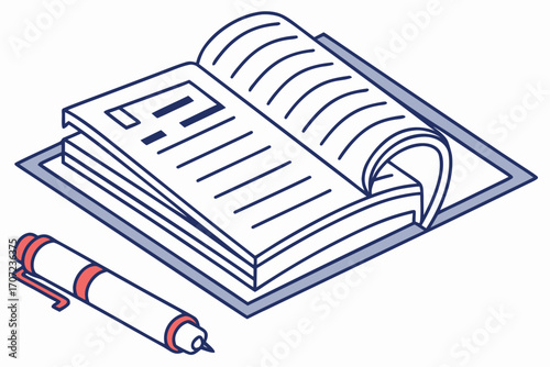 pencil and book