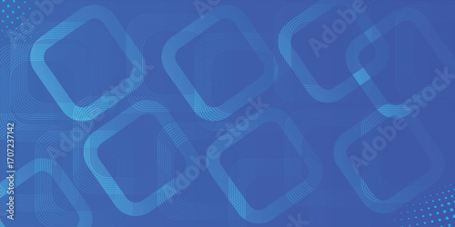 Modern abstract blue background. Vibrant gradient square shapes. Minimalist geometric design.