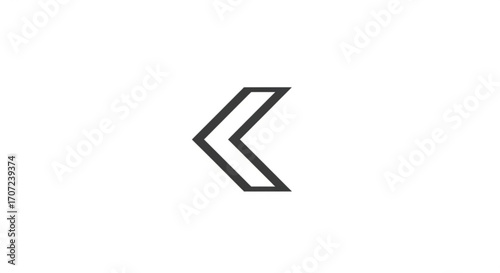 Sleek left arrow icon for website navigation and user interface design, perfect for modern apps and presentations, conveying direction and simplicity in your digital projects