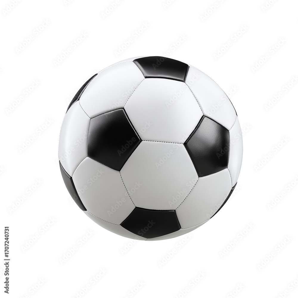 Fototapeta premium Soccer ball, black and white panels