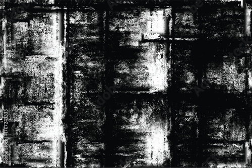 Black and white grungy abstract background. Grungy frame. Vector illustration
