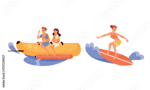 Enjoy an Exciting Adventure with Fun Water Sports Banana Boat and Surfing Experiences for All