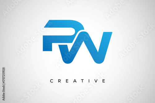 PW Creative Monogram Letter mark Logo – Modern Branding Design & Business Identity
