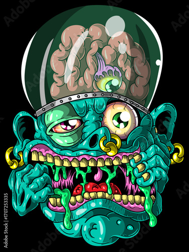 Mutant Brain Dome Monster