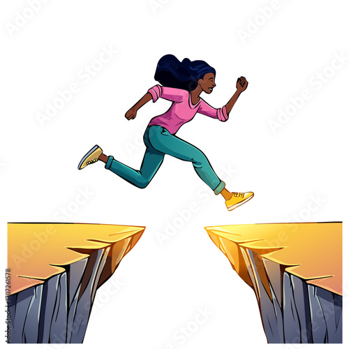 Jumping glowing gap