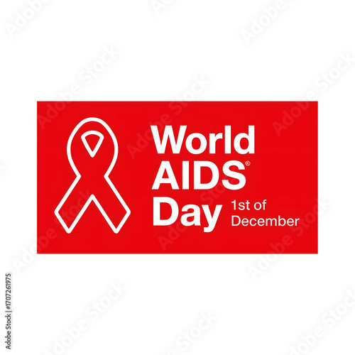 Global Support Against HIV – World AIDS Day Red Ribbon Design