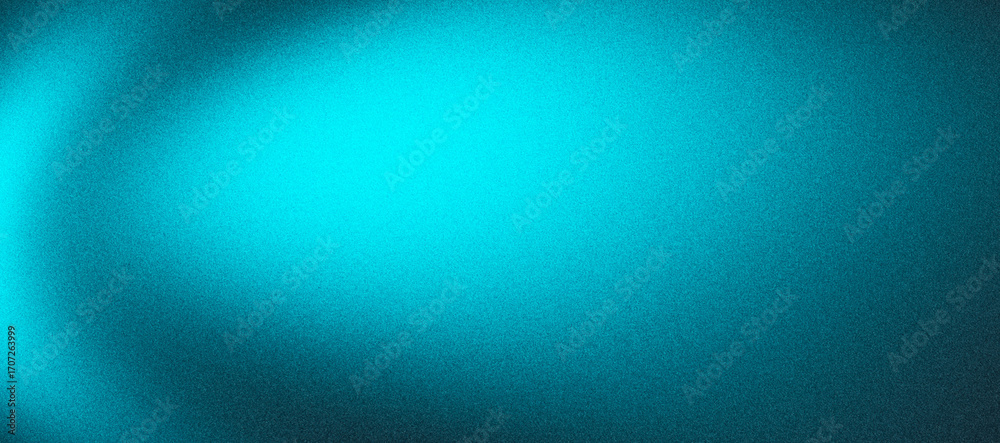 Obraz premium Abstract blue grainy gradient background, glowing vibrant wave texture, retro noise banner poster header cover design
