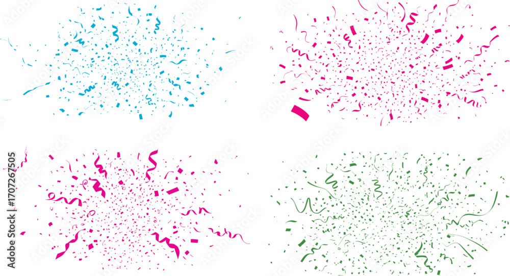 Naklejka premium Confetti isolated on transparent background.