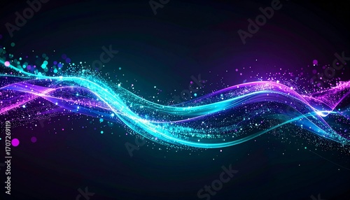 Abstract Background - Glowing Particle Stream